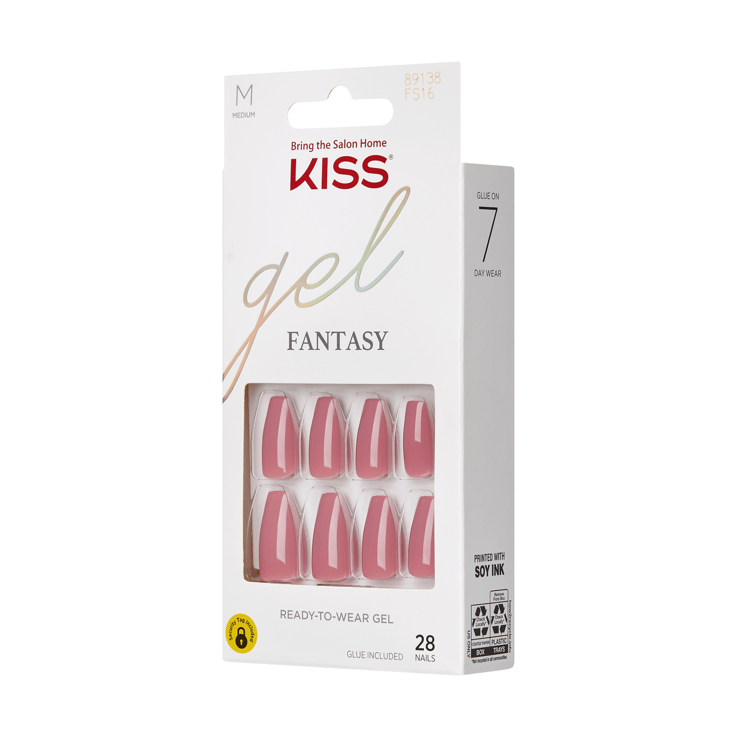 KISS Gel Fantasy Press On Glue Nails - Letter To Ur EX