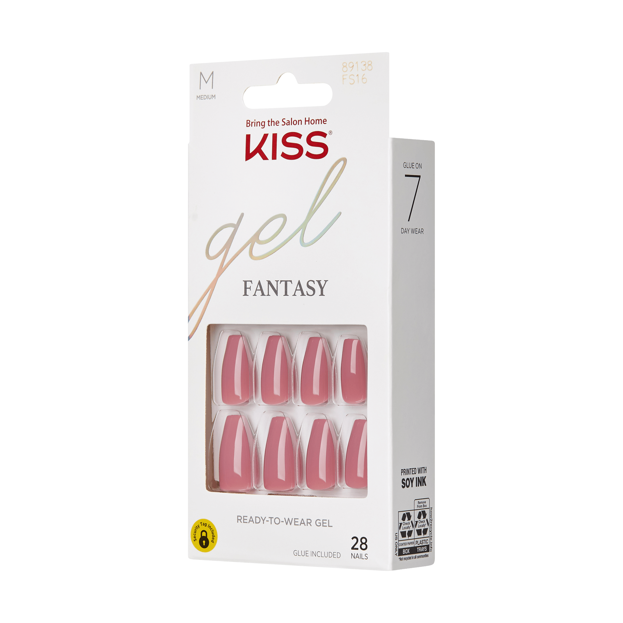 KISS Gel Fantasy Press On Glue Nails - Letter To Ur EX