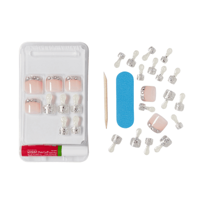 KISS Gel Fantasy Press On Glue Toenails - Aesthetic Care