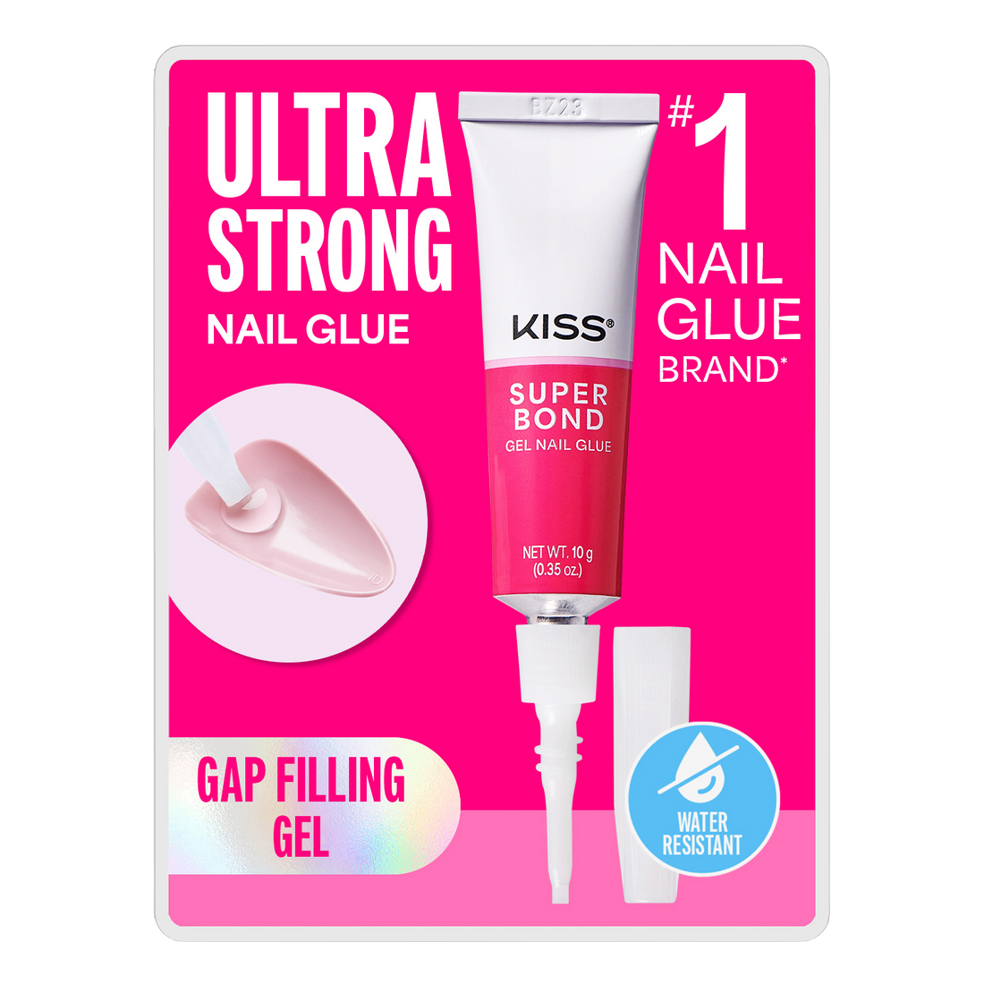 Kiss SuperBond Gel Nail Glue | Nail Adhesive, Press-On Glue, Nail Art Glue, Strong Hold, Gap Filling, Long Lasting, Up To 21-Day Wear, Water Resistant, 0.35 oz.