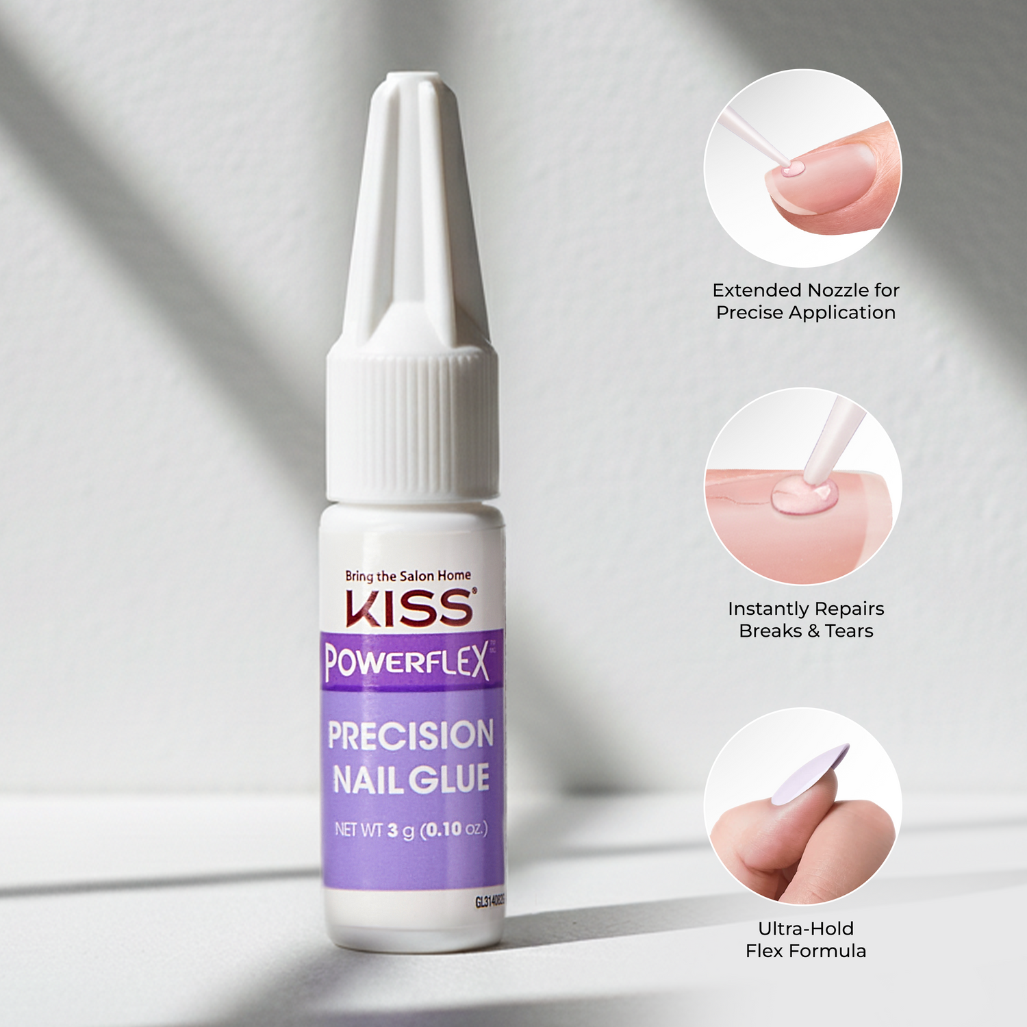 KISS PowerFlex Precision Nail Glue 3-Pack