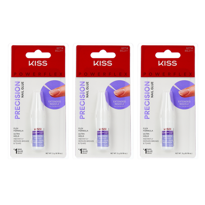KISS PowerFlex Precision Nail Glue 3-Pack