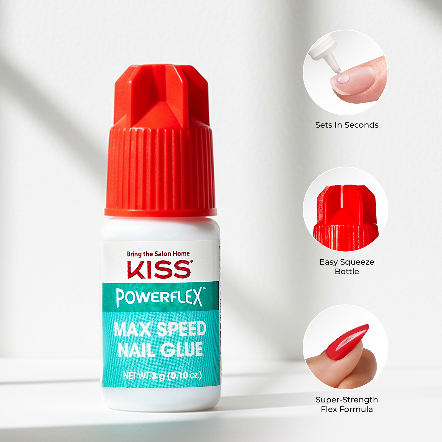 KISS PowerFlex Maximum Speed Nail Glue 3-Pack