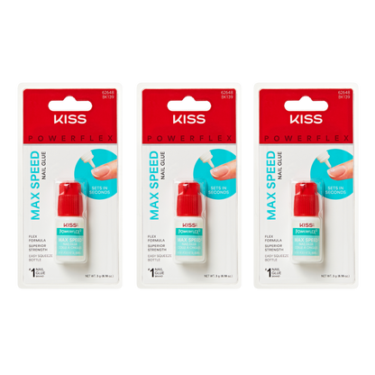 KISS PowerFlex Maximum Speed Nail Glue 3-Pack