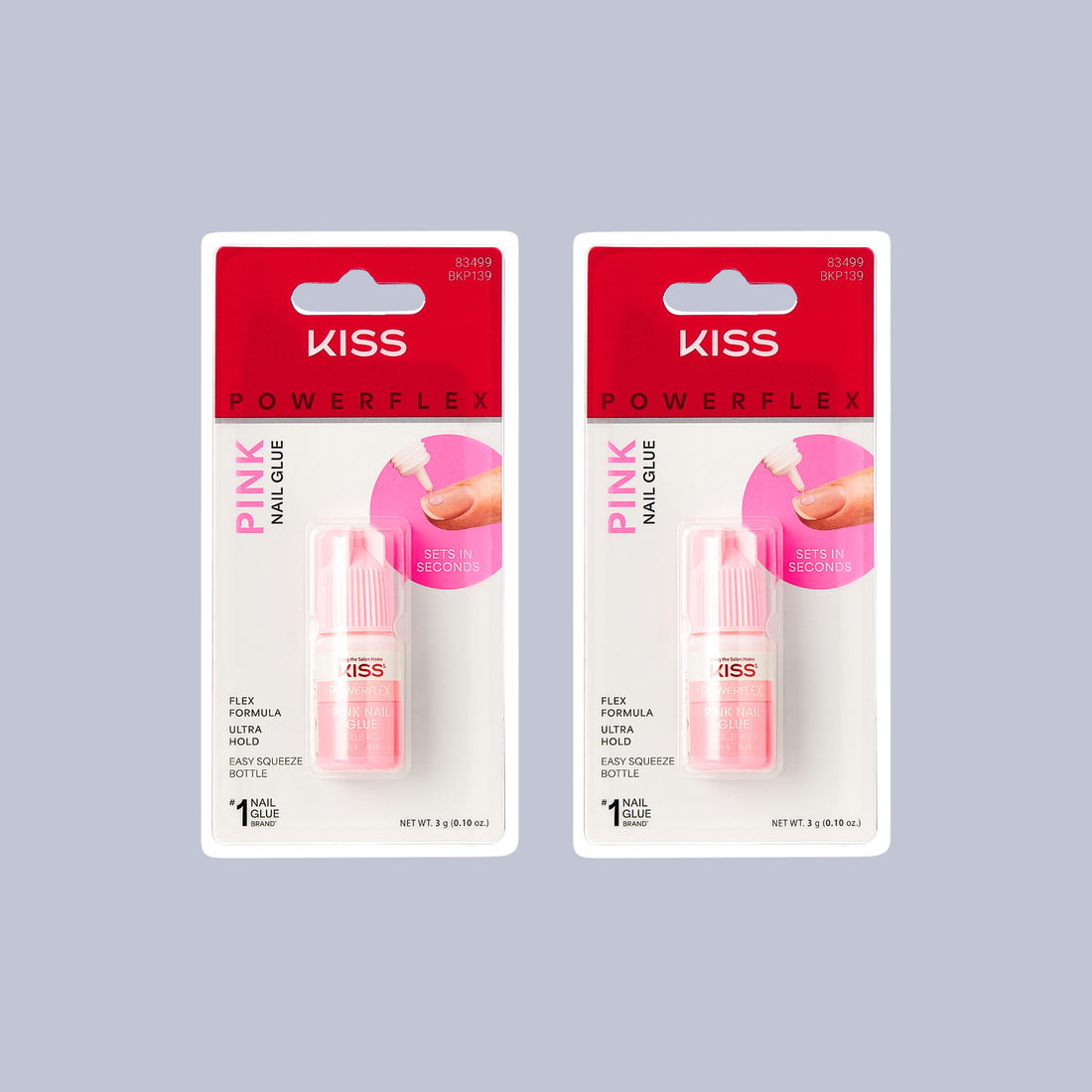 KISS PowerFlex Pink Nail Glue 2-Pack