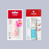 Kiss nail glue and remover packaging on a gray background