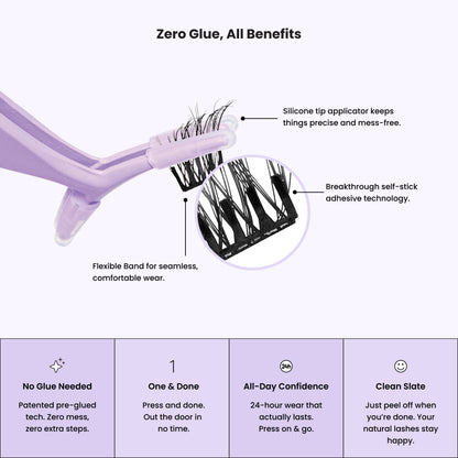 imPRESS Falsies Pre-Glued Lash Clusters Kit - Faux Mink Volume