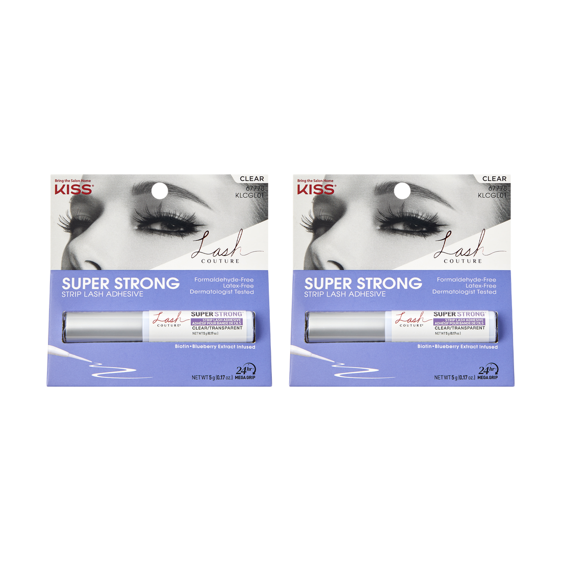 Kiss Lash Couture Strip Lash Adhesive Clear - 2-Pack