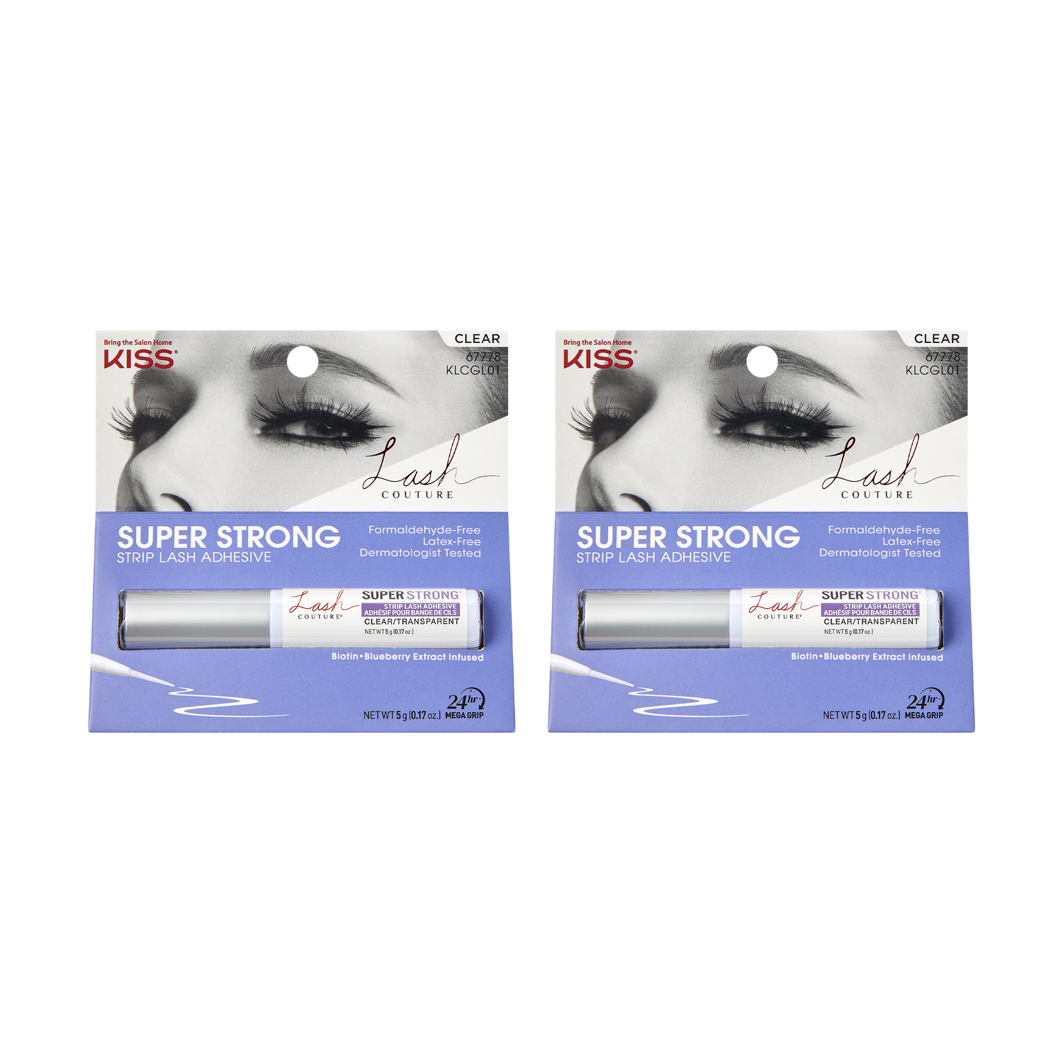 Kiss Lash Couture Strip Lash Adhesive Clear - 2-Pack