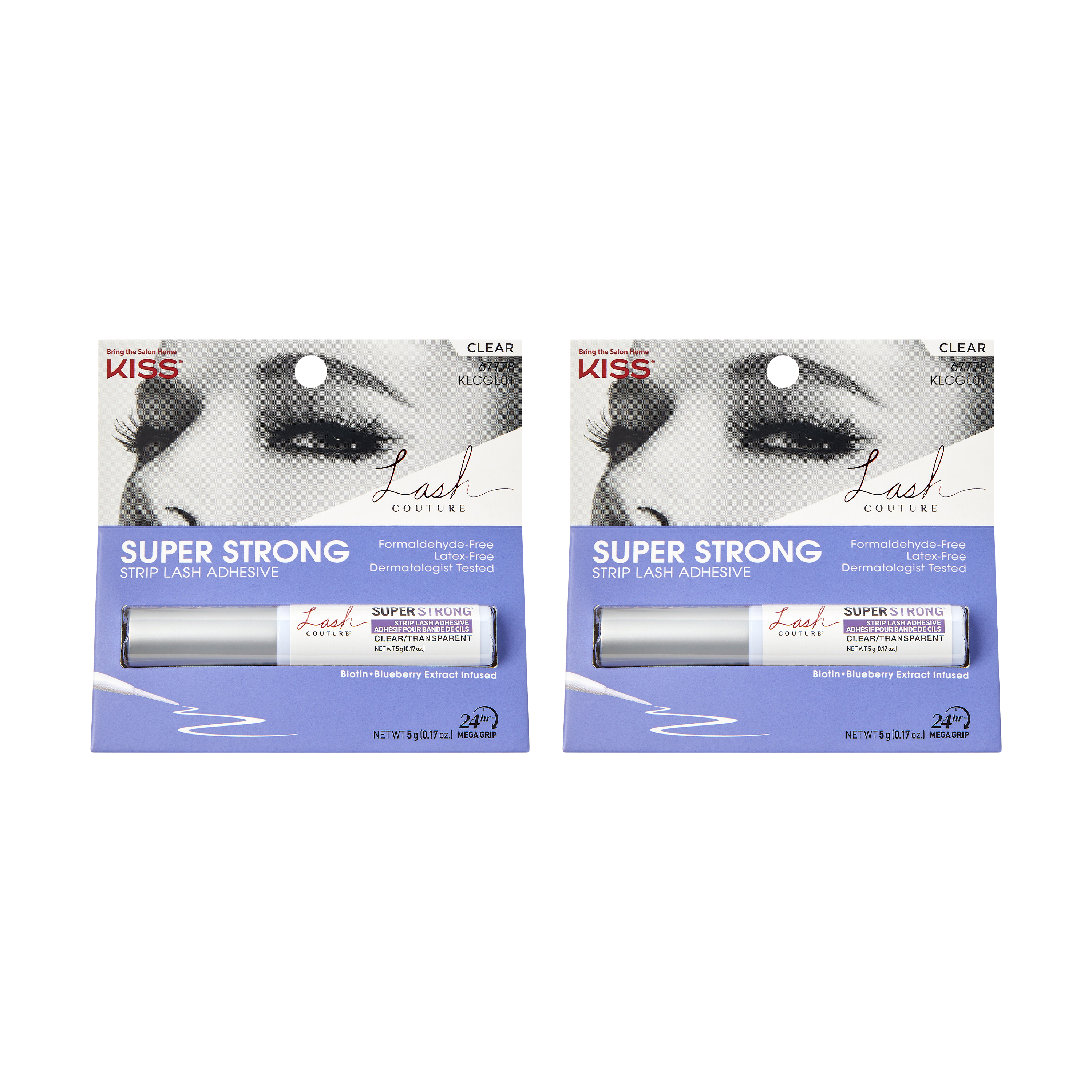 Kiss Lash Couture Strip Lash Adhesive Clear - 2-Pack