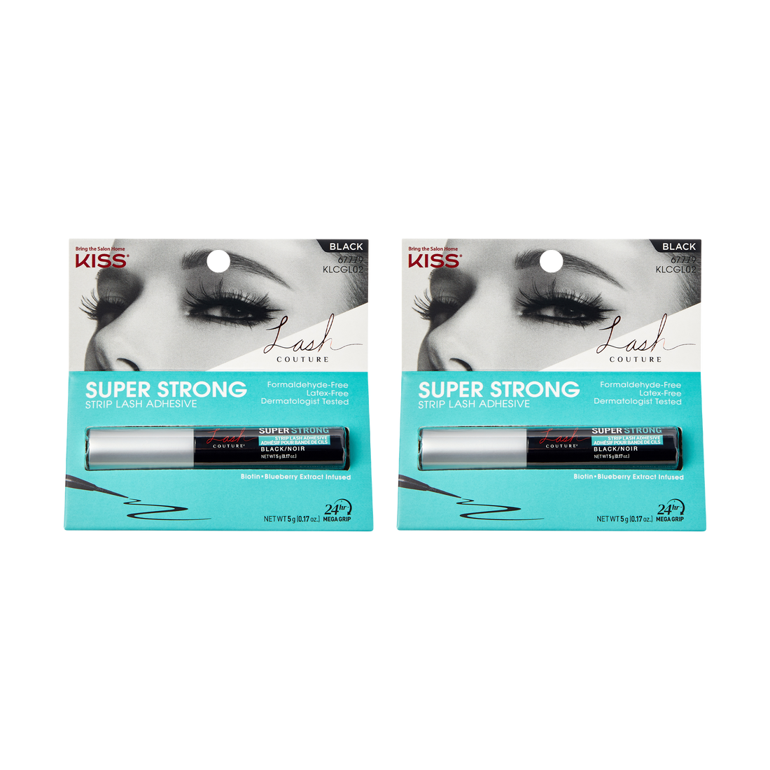 Kiss Lash Couture Strip Lash Adhesive – Black 2-Pack