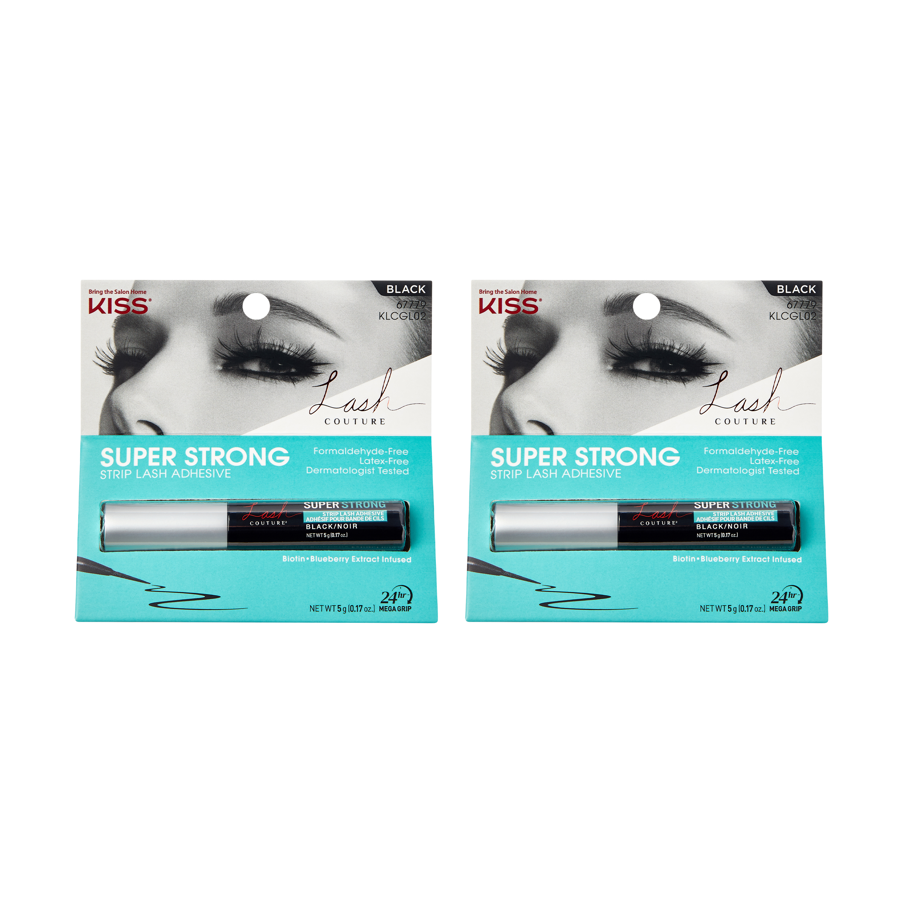 Kiss Lash Couture Strip Lash Adhesive – Black 2-Pack