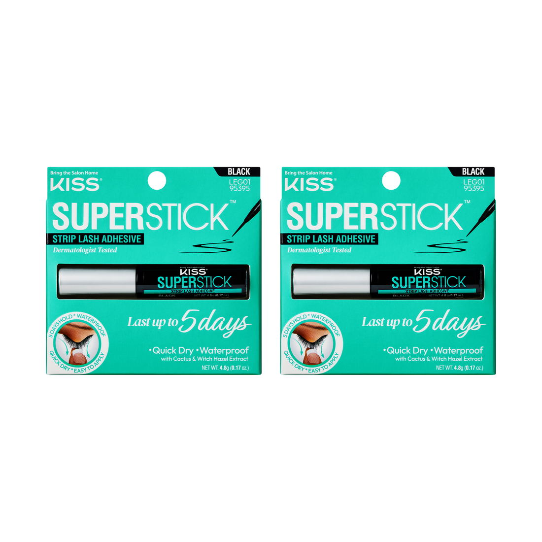 Kiss SuperStick Strip Lash Adhesive - Black 2-Pack