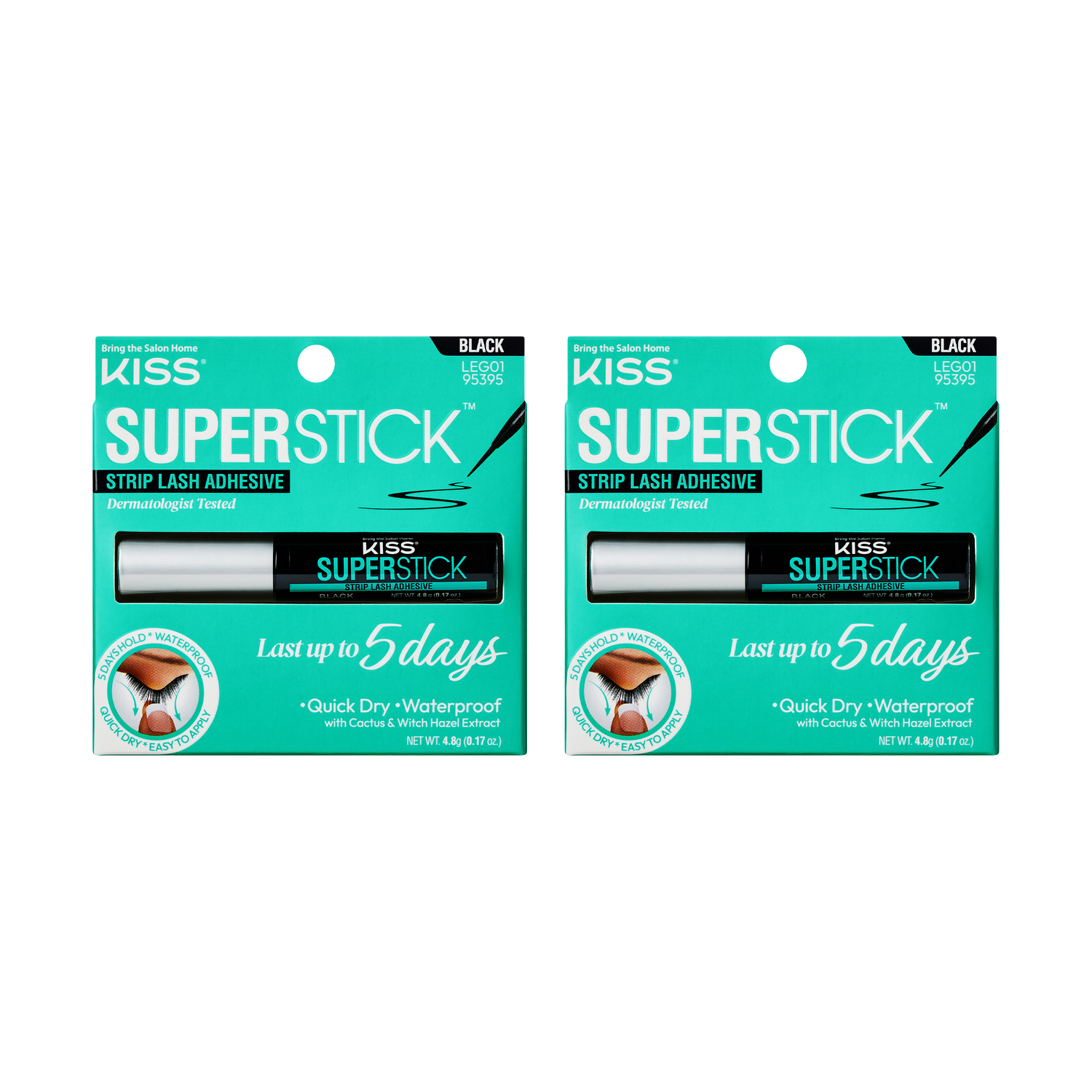 Kiss SuperStick Strip Lash Adhesive - Black 2-Pack