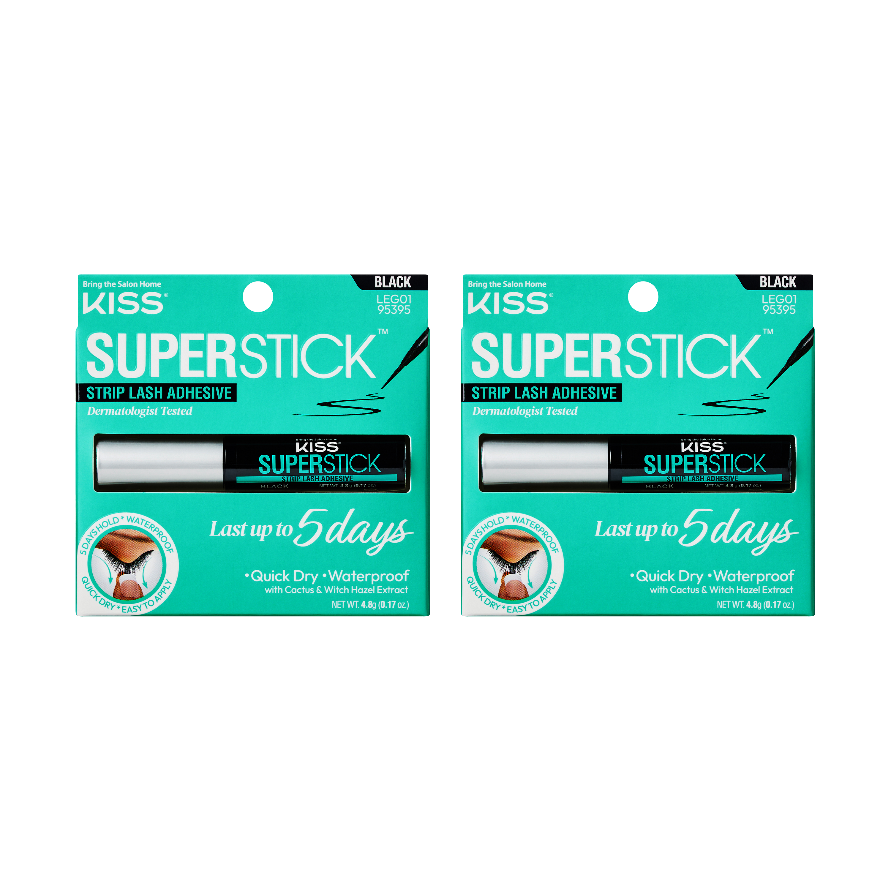 Kiss SuperStick Strip Lash Adhesive - Black 2-Pack