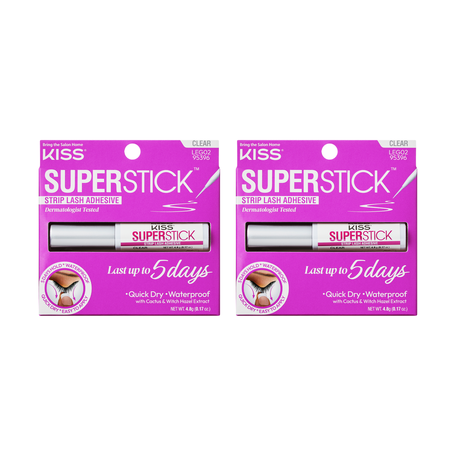 Kiss SuperStick Strip Lash Adhesive - Clear 2-Pack