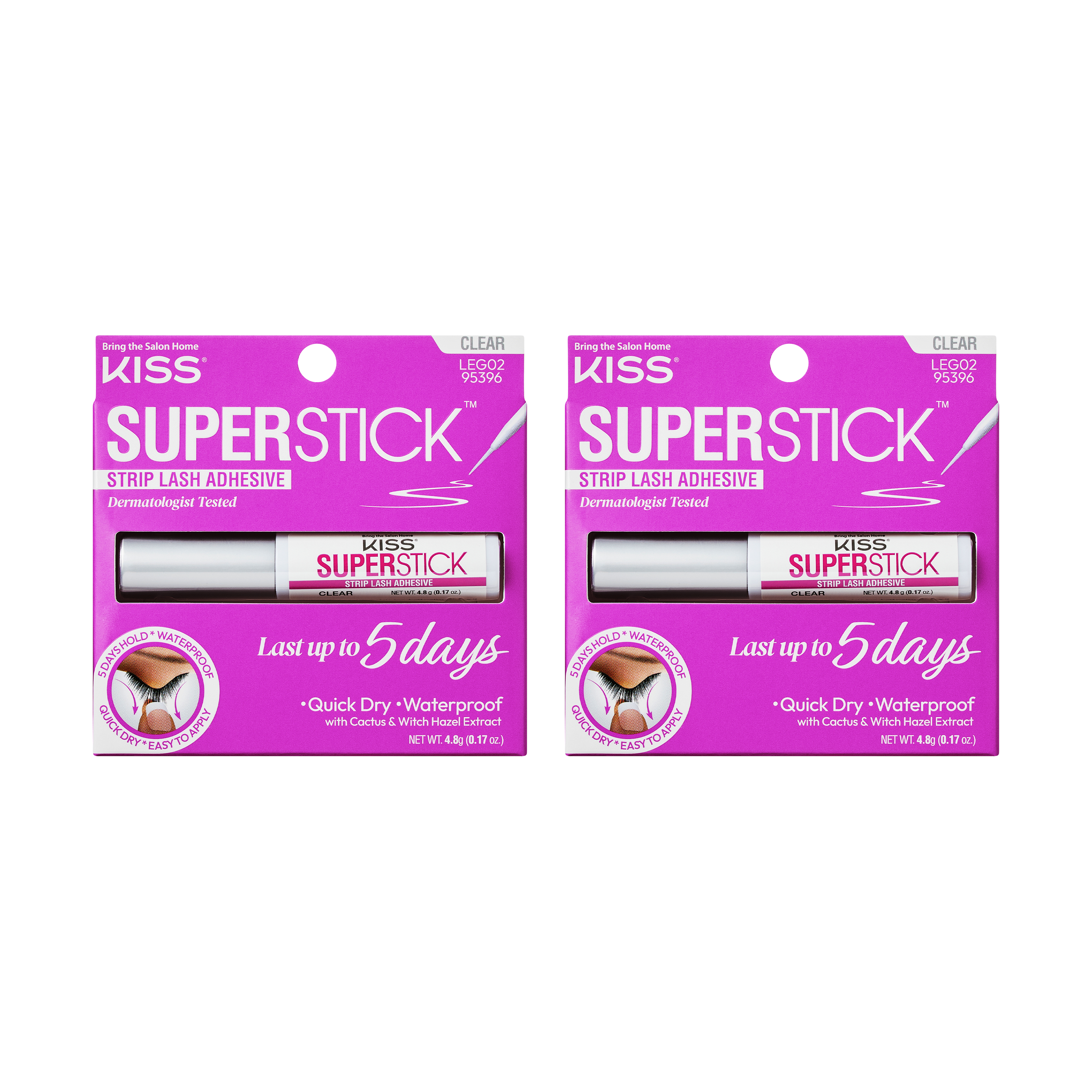 Kiss SuperStick Strip Lash Adhesive - Clear 2-Pack