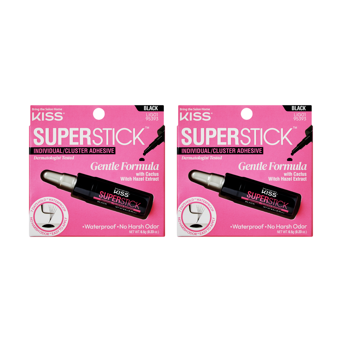 Kiss SuperStick Lash Cluster Adhesive - Black  2- Pack
