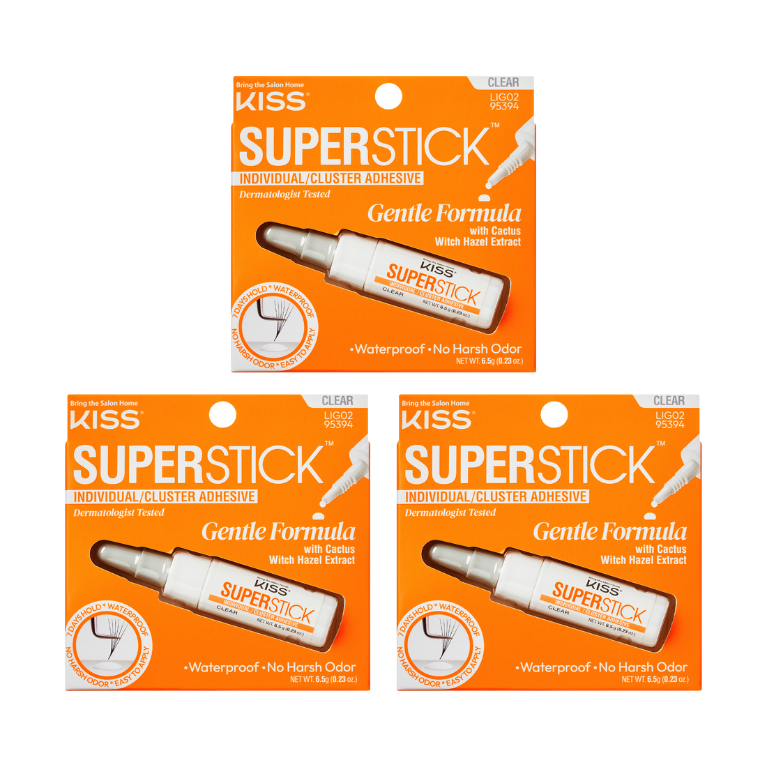 Kiss SuperStick Lash Cluster Adhesive - Clear 3-Pack