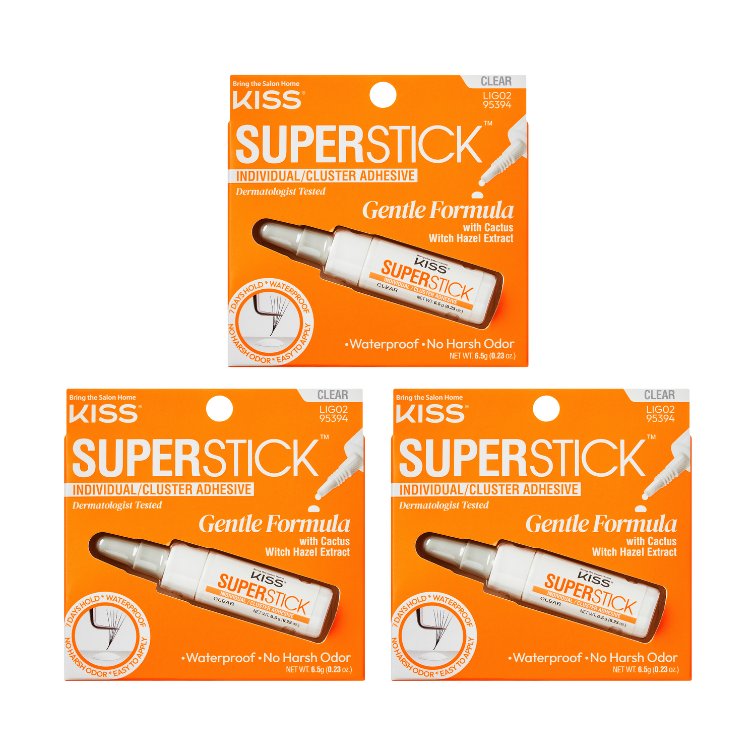 Kiss SuperStick Lash Cluster Adhesive - Clear 3-Pack