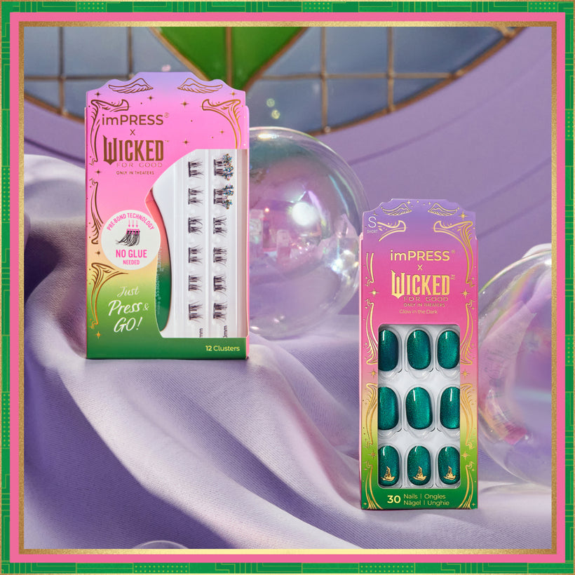 imPRESS x Wicked lashes and press-on nails collection display