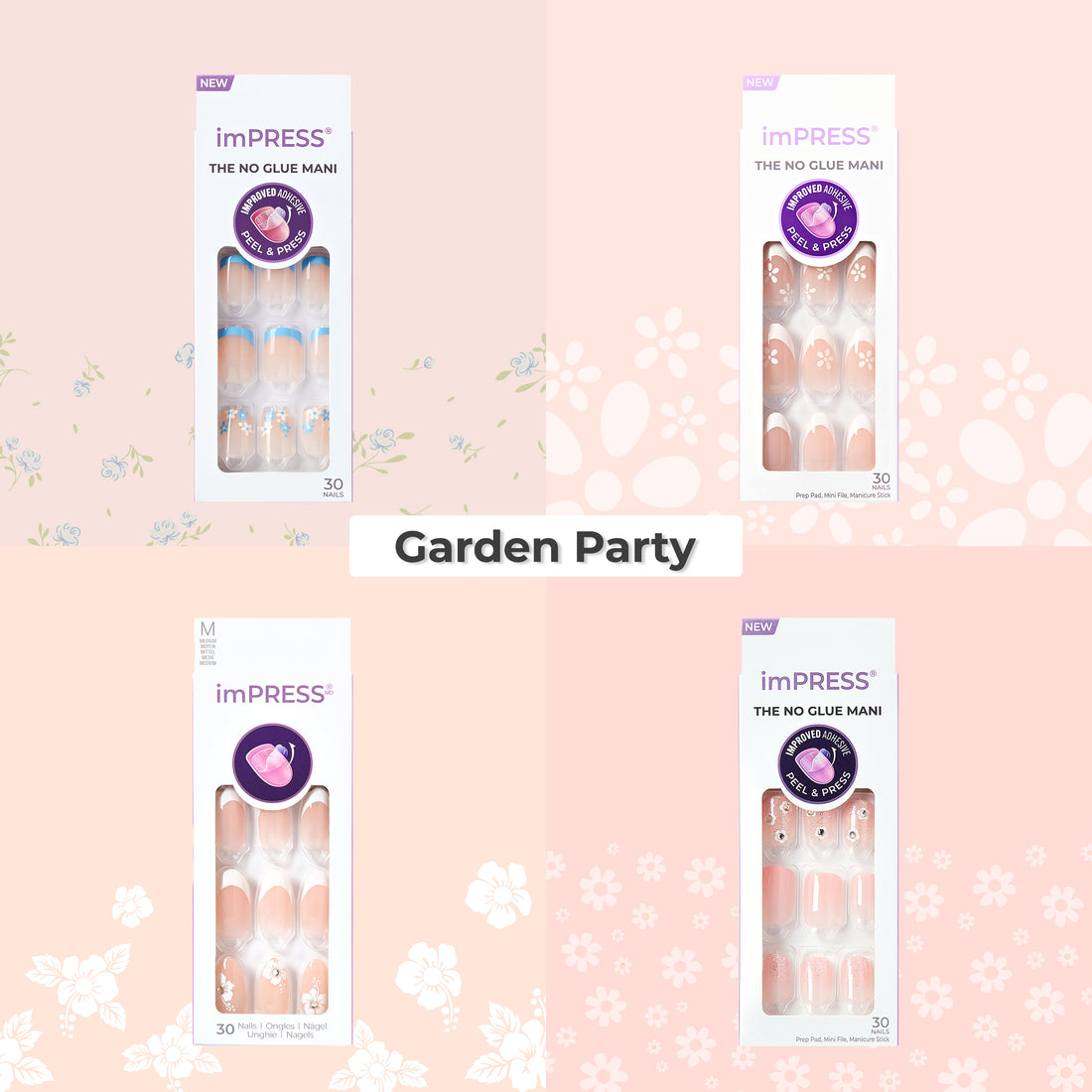 Impress Design Press On Nails Bundle - Garden Party
