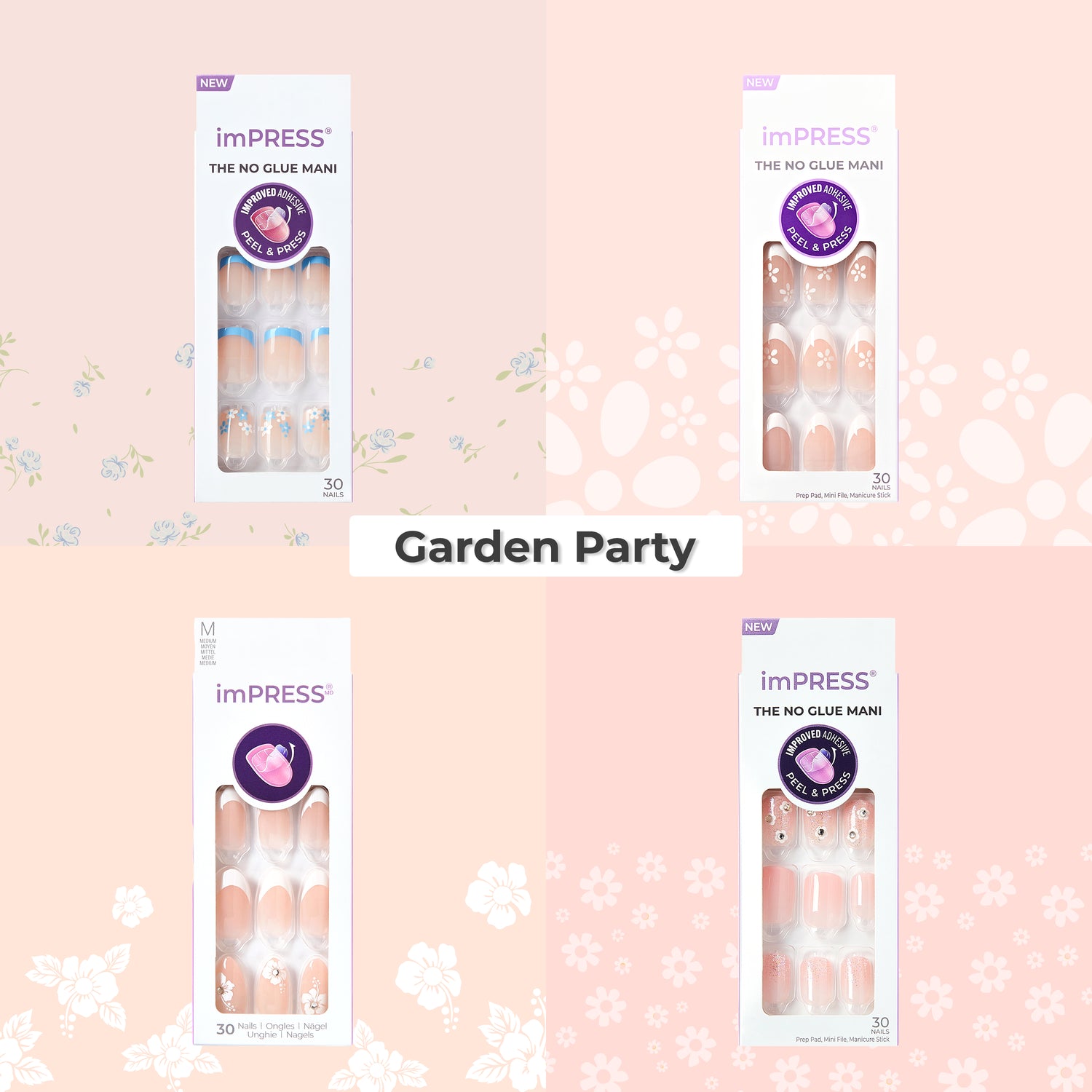 Impress Design Press On Nails Bundle - Garden Party