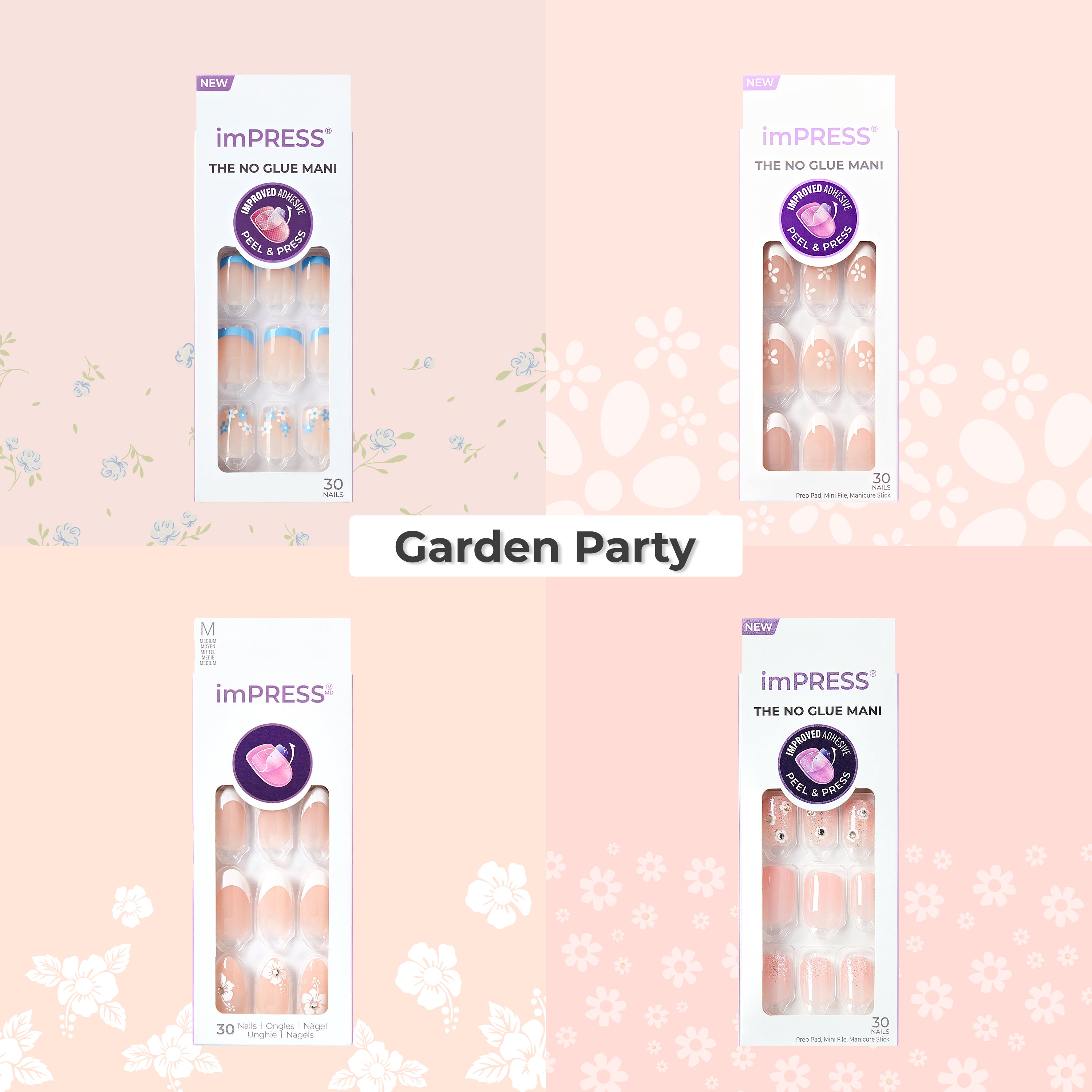 Impress Design Press On Nails Bundle - Garden Party