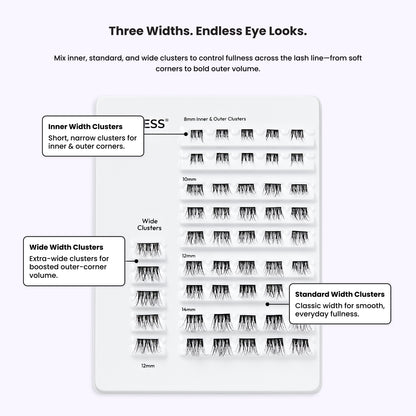 imPRESS Falsies Pre-Glued Lash Clusters Multipack - Soft Natural