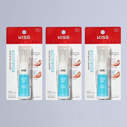 KISS Glue OFF Press On Nails Remover 3-Pack