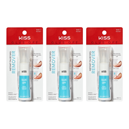 KISS Glue OFF Press On Nails Remover 3-Pack