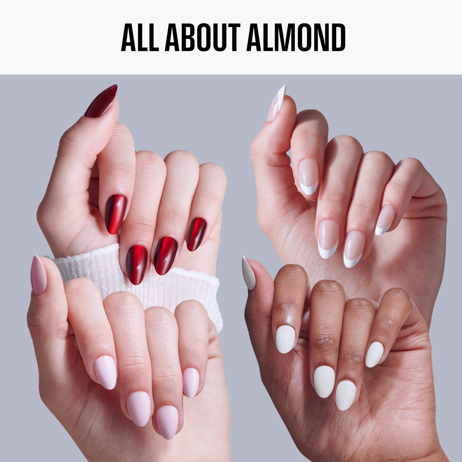 Kiss Press On Glue Nails Bundle - All About Almond