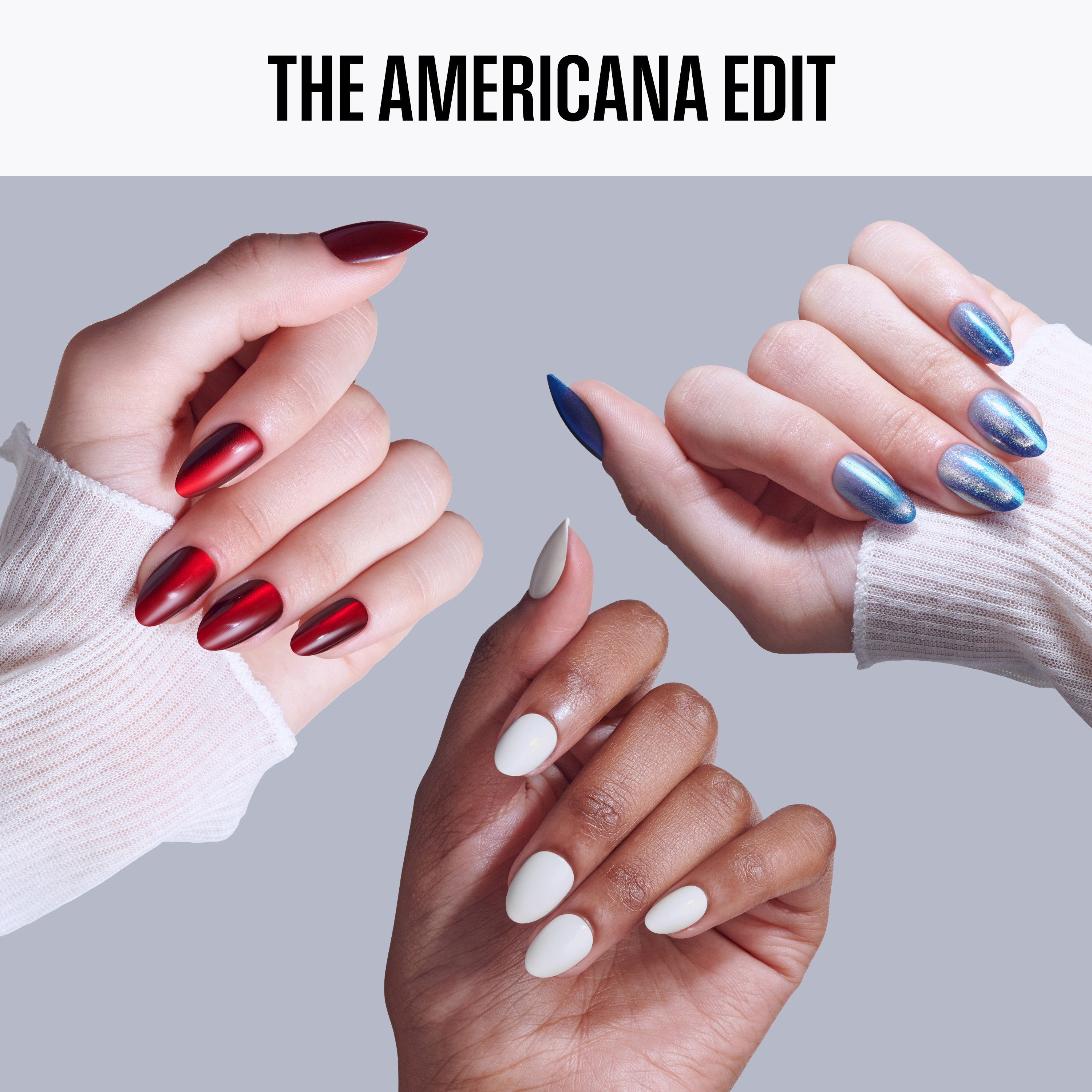 Kiss Press On Glue Nails Bundle - The Americana Edit