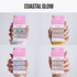 Four hands holding packages of Kiss Glam 3D Jeweled nail extensions with &
