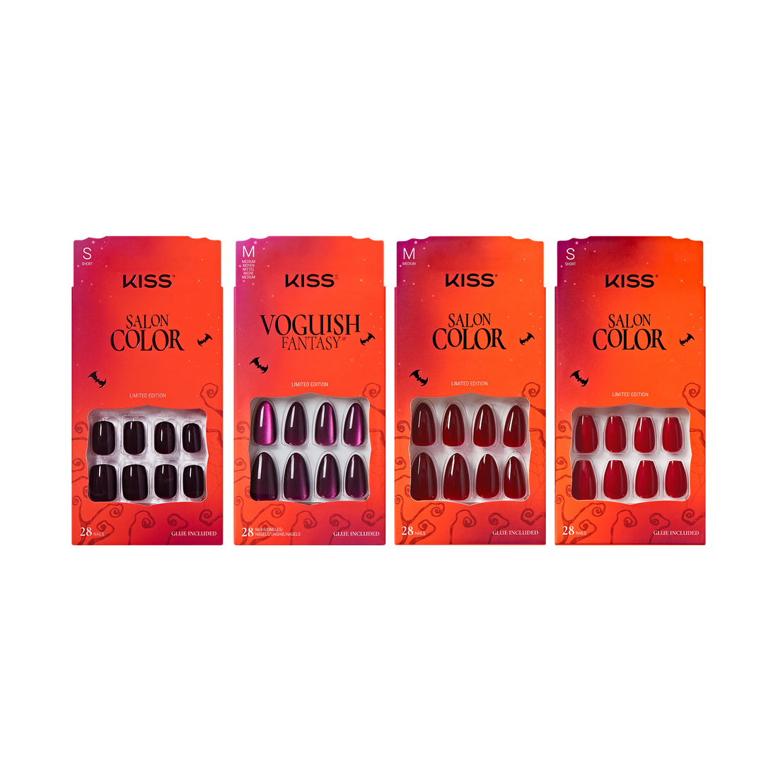 KISS Press On Glue Nails Halloween Bundle - Spellbound Staples