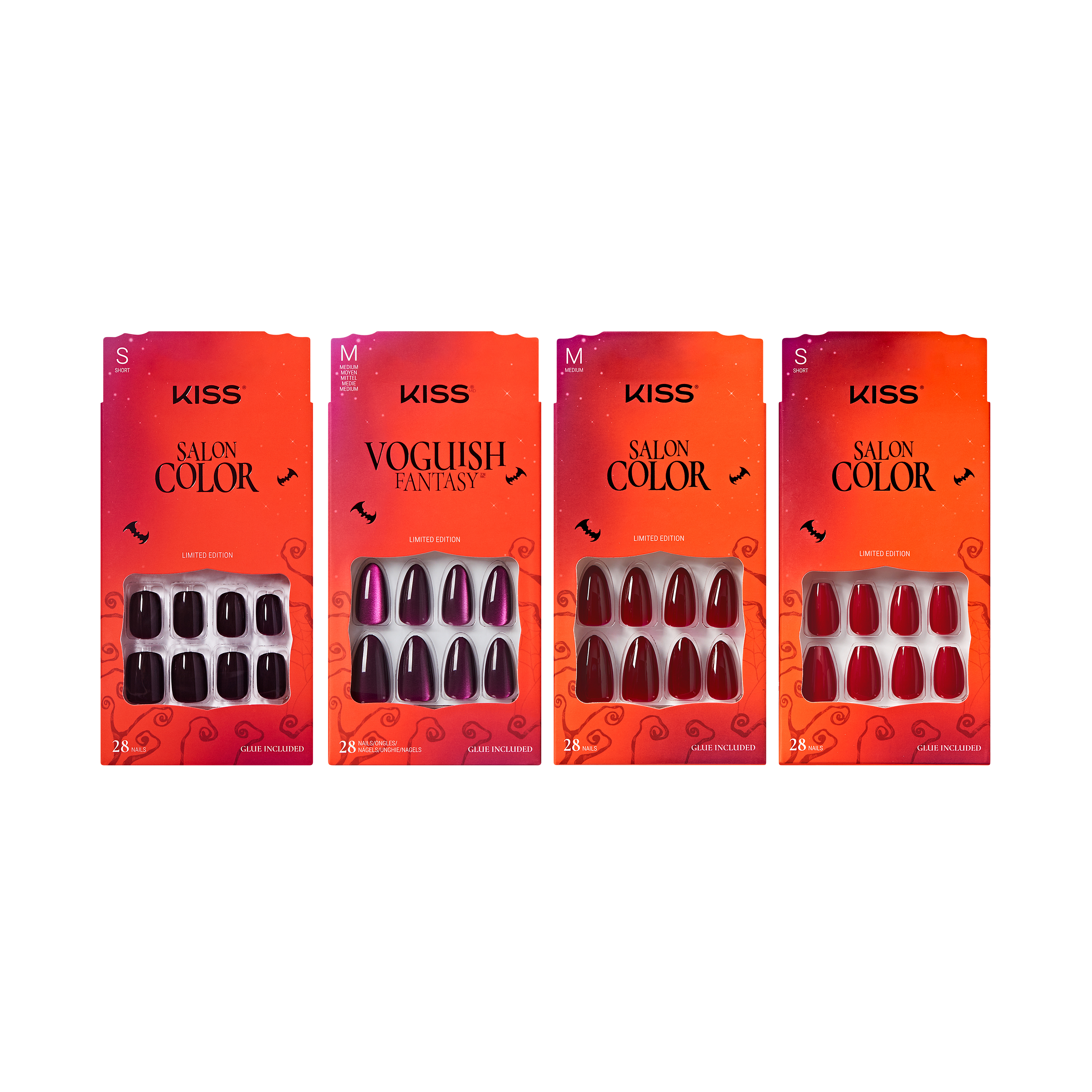 KISS Press On Glue Nails Halloween Bundle - Spellbound Staples