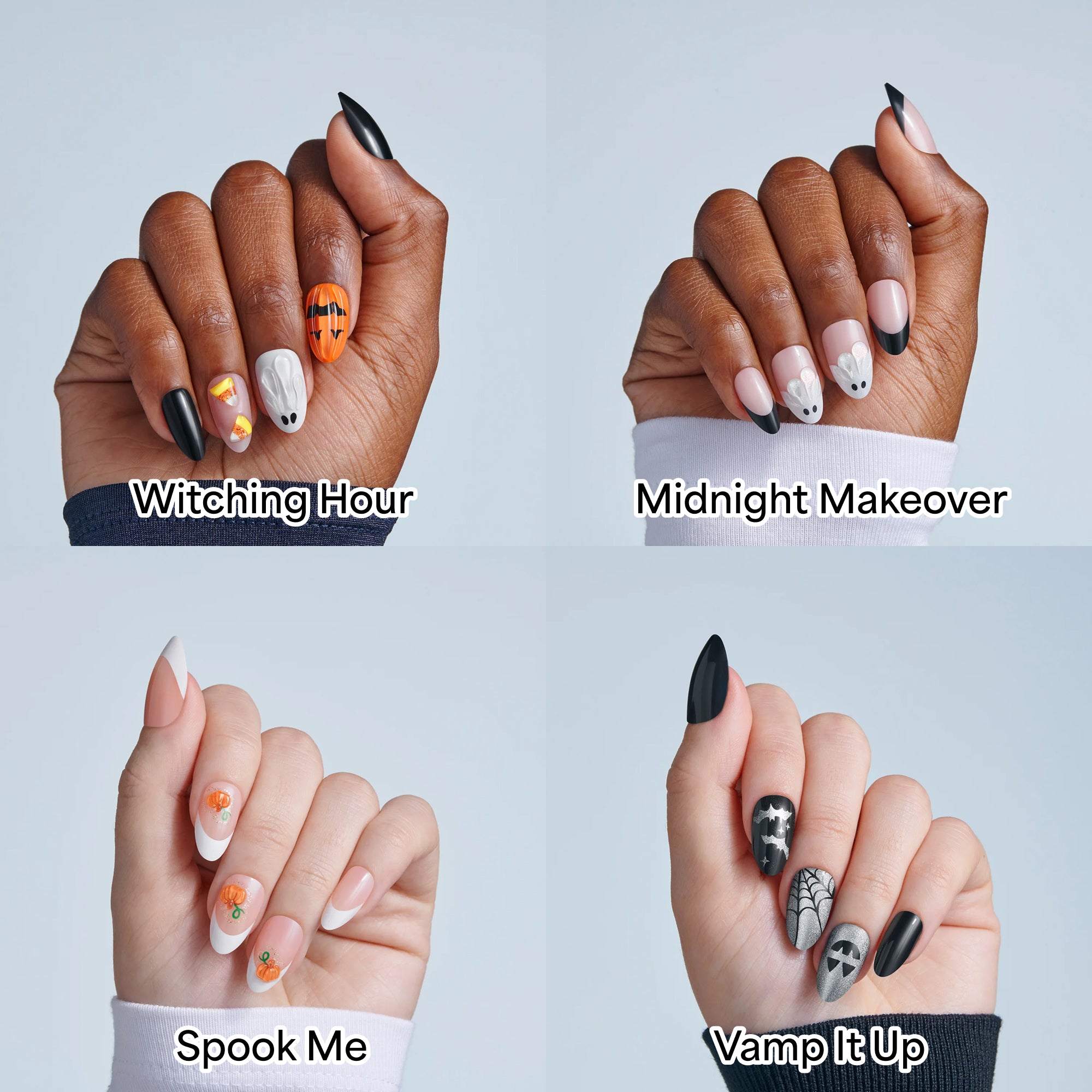 Kiss Haunt Design Press-On Fake Nails Halloween Bundle - Spellbook Staples