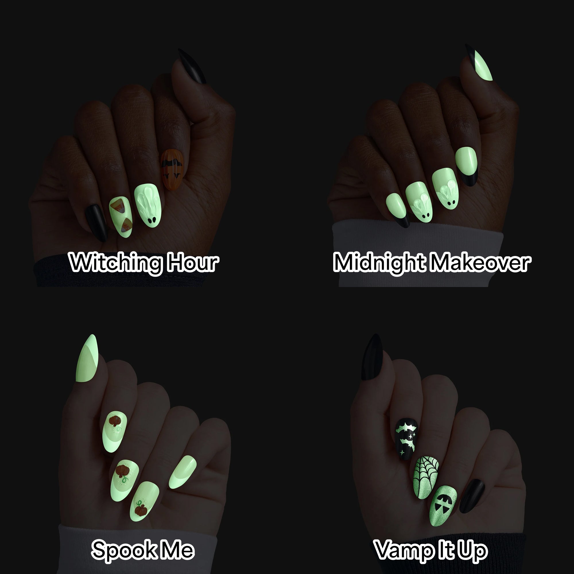 Kiss Haunt Design Press-On Fake Nails Halloween Bundle - Spellbook Staples