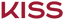 KISS brand logo. Red "KISS" letters against a white background.