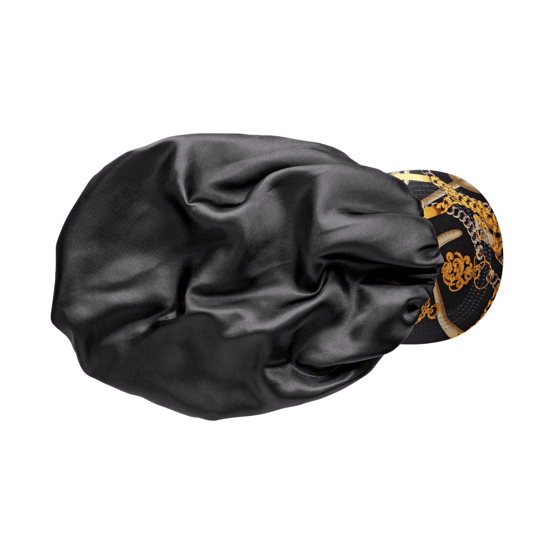 KISS Colors & Care Silky Satin Visor Bonnet Cap - XL Black