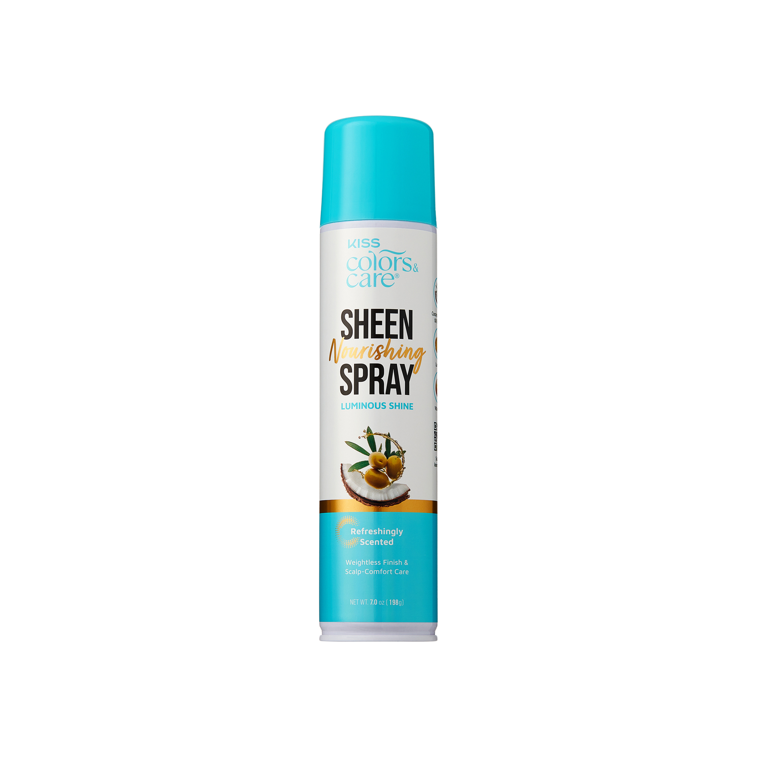 Kiss Colors &amp; Care Nourishing Sheen Spray for Luminous Shine | 7 US fl. oz, Hair Care