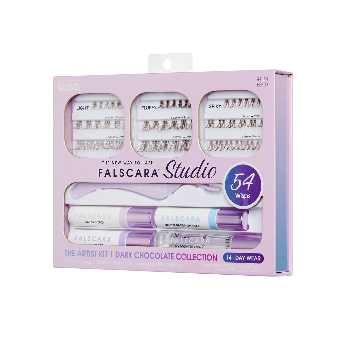 Falscara Studio Lash Extension Kit  - Dark Chocolate - 54 Volume Wisps
