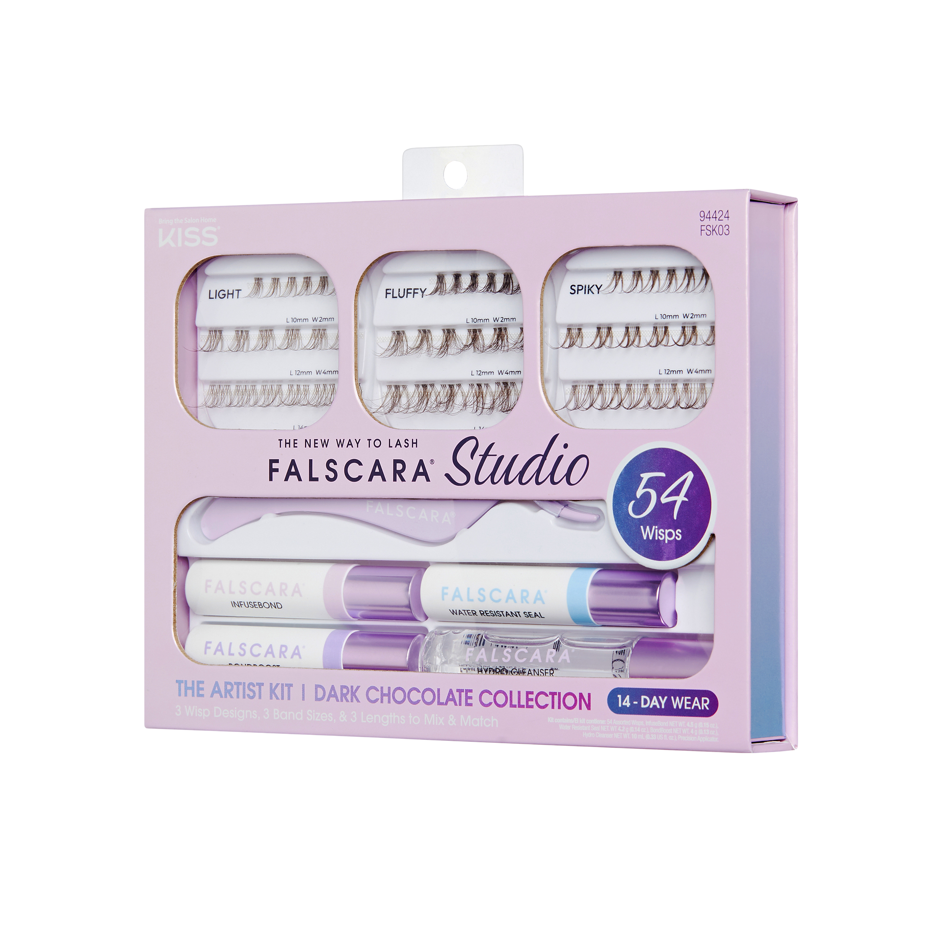 Falscara Studio Lash Extension Kit - Dark Chocolate - 54 Volume