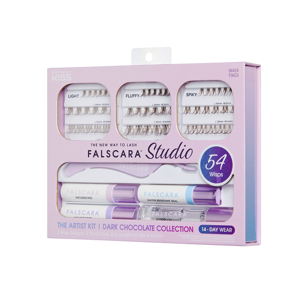 Falscara Studio Lash Extension Kit - Dark Chocolate - 54 Volume