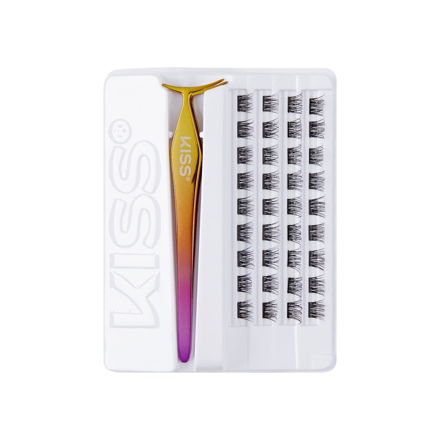 Impress Falsies Self Adhesive Eyelashes, 36 Lash Clusters - Natural