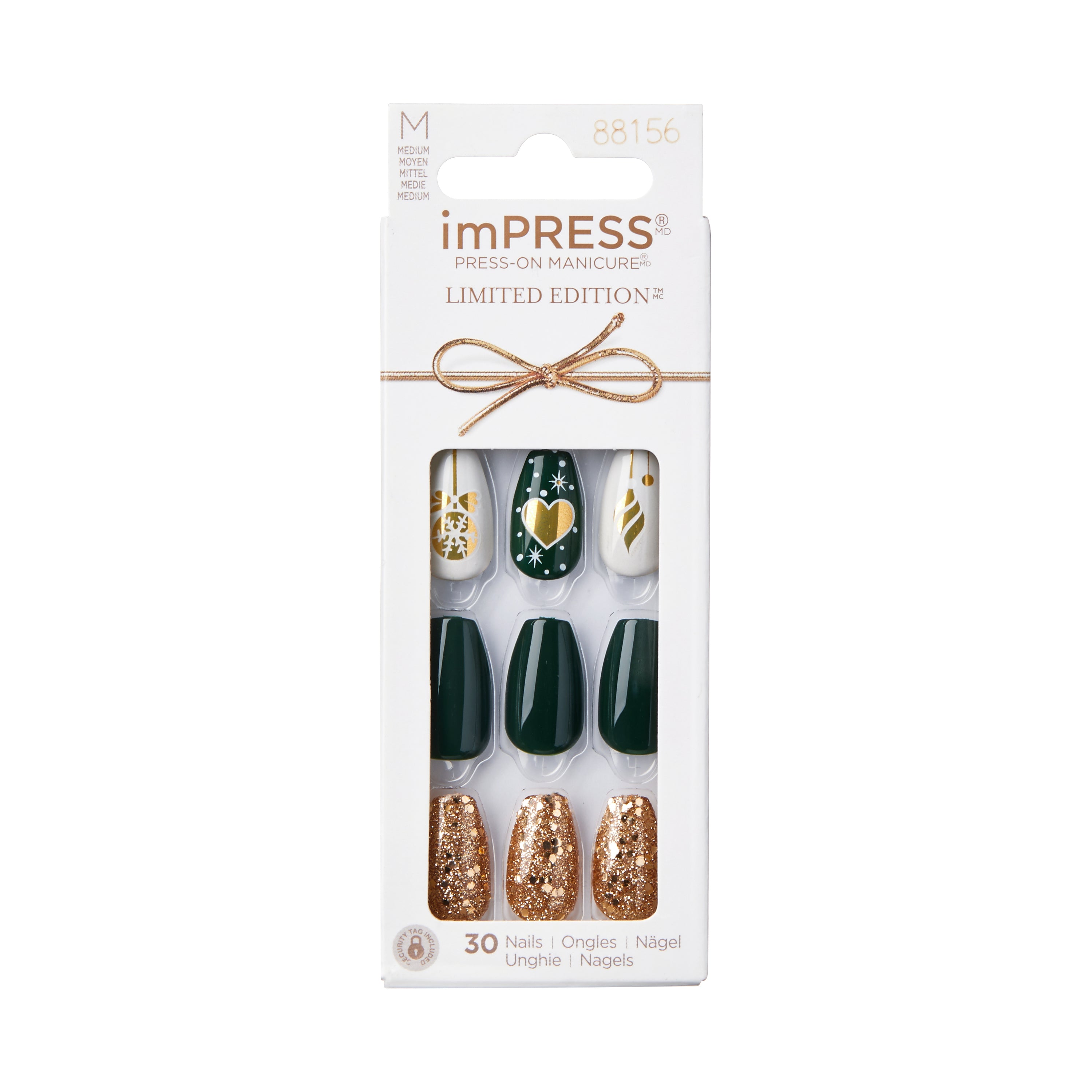 imPRESS LimitedEdition Holiday PressOn Nails Deck the Halls KISS USA