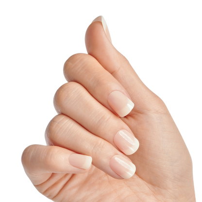 KISS Salon Acrylic French Nude Press On Glue Nails - Breathtaking