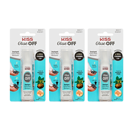 KISS Glue OFF Press On Nails Remover 3-Pack
