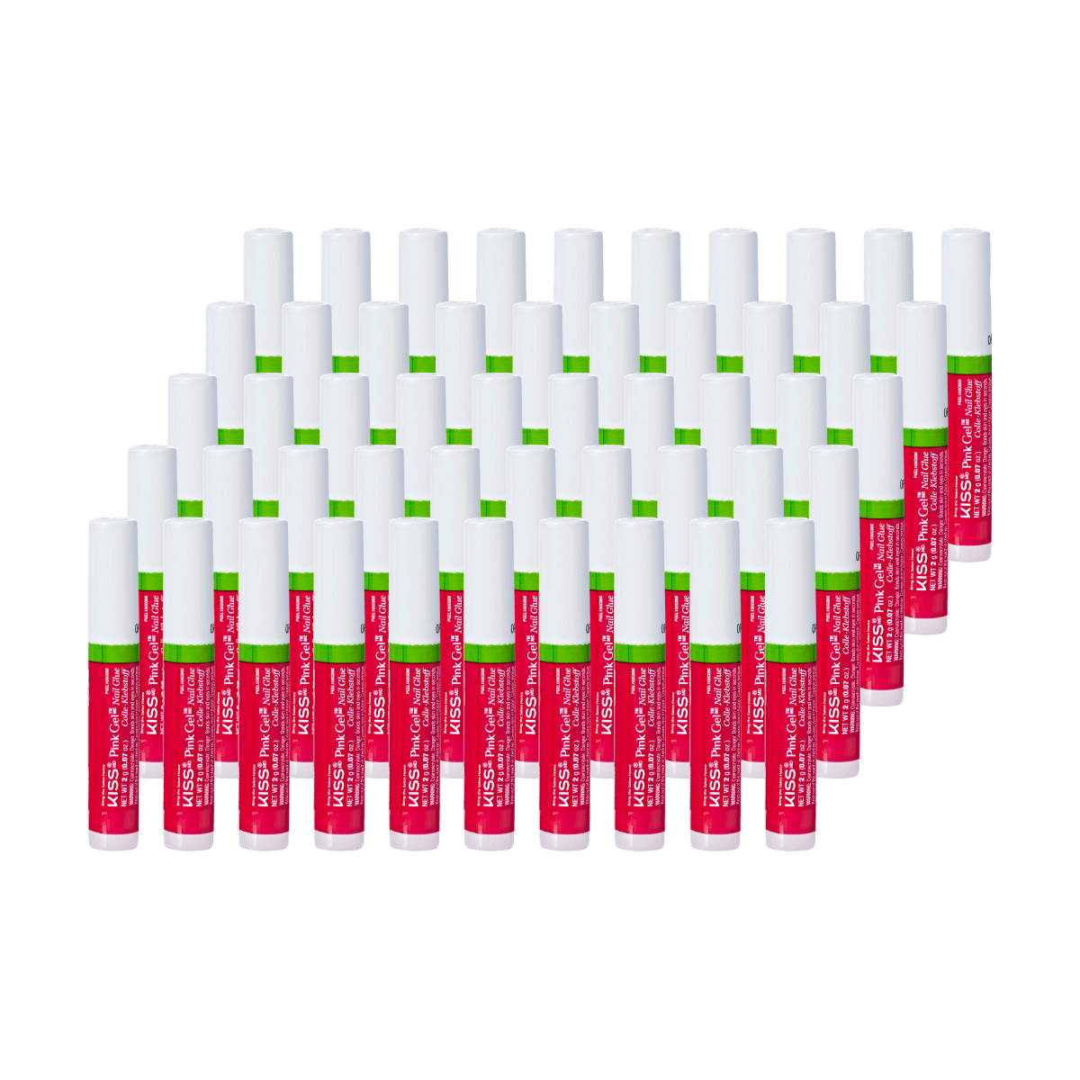 KISS Pink Gel Nail Glue – 50 Pieces