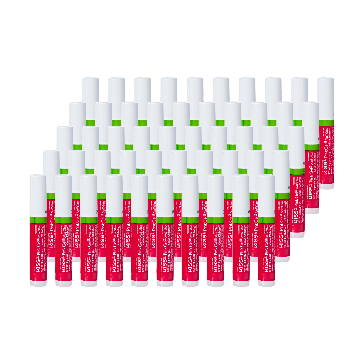 KISS Pink Gel Nail Glue – 50 Piece